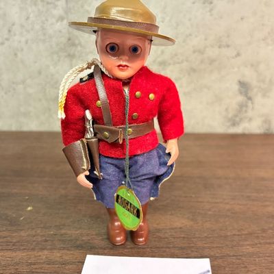 Vintage 1950's Rogark Wales Canadian Royal Mounty Doll