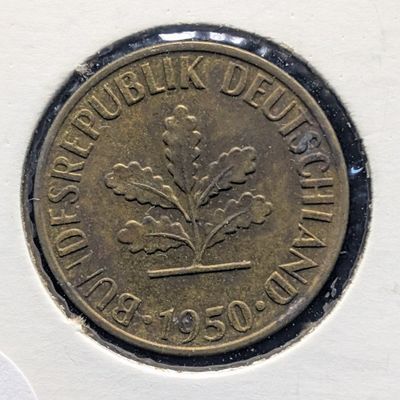 1950-D (Munich Mint) 5 Pfennig - Zinc