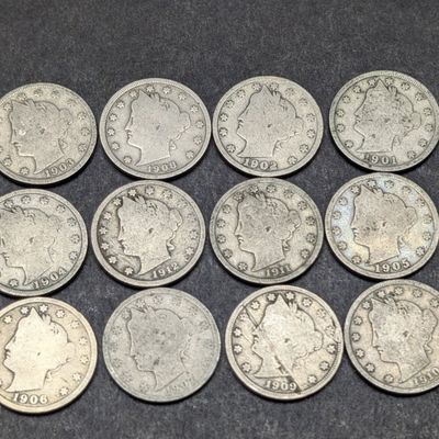 1901-1912 Liberty Head V Nickels - Consecutive Dates
