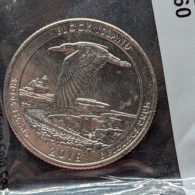 2018-D ATB Block Island Washington Quarter, Uncirculated-60 in Littleton Package