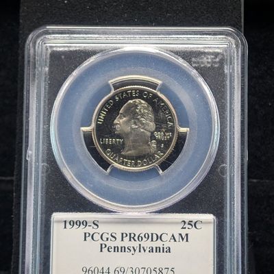 1999-S U.S. Pennsylvania State Washington Quarter PCGS PR69DCAM