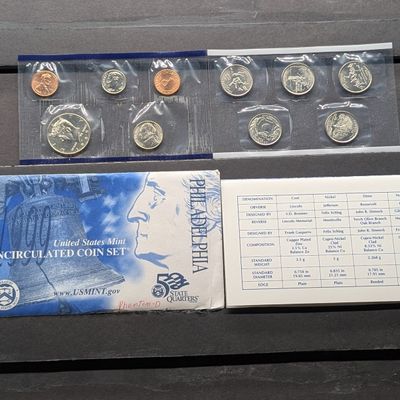 1999-P Only U.S. Mint Uncirculated Coin Set with State Quarters  In OGP w/ COA