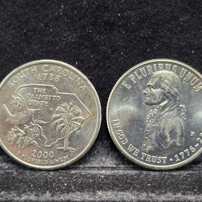 2000-P South Carolina State Quarter & 2026-P U.S. Semiquincentennial Anniversary Quarter