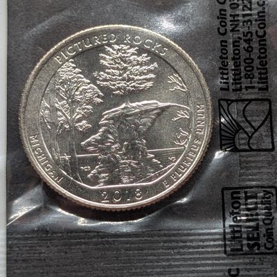 2018-D ATB Pictured Rocks Washington Quarter, Uncirculated-60 in Littleton Package