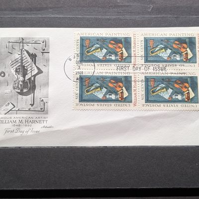 1969 Four Block Stamp First Day Cachet