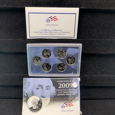 2009-S U.S. Mint D.C. & U.S. Territories Quarter Proof Set In OGP w/ COA - Lower Mintage!