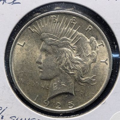 1925 Peace Dollar, 90% Silver - High Grade