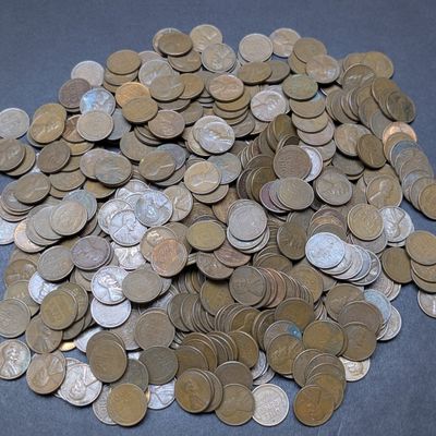 (500) Assorted Lincoln Wheat Cents - Unsearched