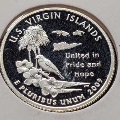 2009-S 90% Silver Territorial Proof Quarter, US Virgin Islands (VI)
