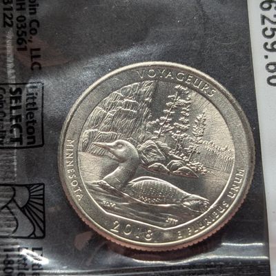2018-P ATB Voyageurs Washington Quarter, Uncirculated-60 in Littleton Package