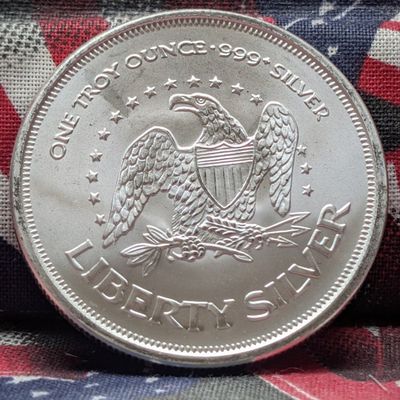 1 Troy Ounce .999 Silver, A-Mark/Liberty Bell, BU