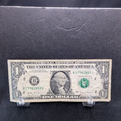 2017 Series United States $1 Birthday "1776" Banknote
