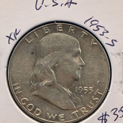 1953-S Franklin 90% Silver Half Dollar - Korean War Era!