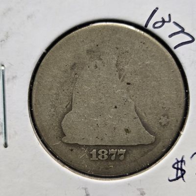 1877-S Seated Liberty 90% Silver Quarter - Almost 150 Years Old!