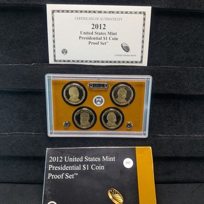 2012-S U.S. Mint Presidential Dollar Proof Set in OGP w/ COA