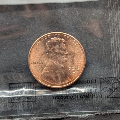 2016-D Lincoln Shield Cent, Uncirculated-60 in Littleton Package