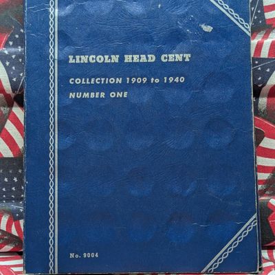 *EMPTY* Lincoln Head Cent Whitman Folder, Collection 1909-1940, No Coins!