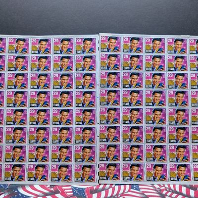 (2) Sheets of 40 Elvis 29 Cent Stamps, $23.20 Face Value