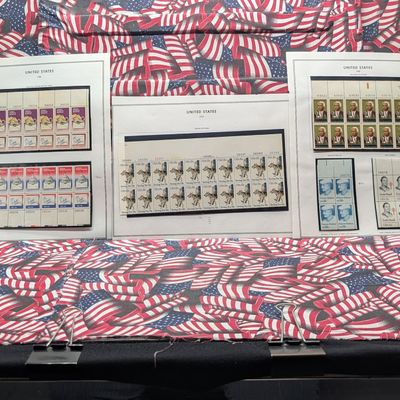 Six Assorted U.S. Plate Block Of Stamps, All Mint, Original Gum, Never Hinged