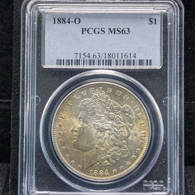 1884-O Morgan 90% Silver Dollar PCGS MS63