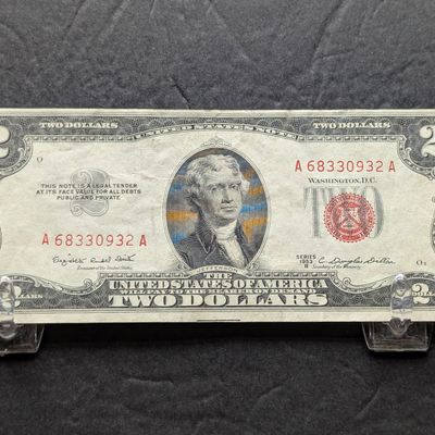 1953 B Series $2 Red Seal Banknote