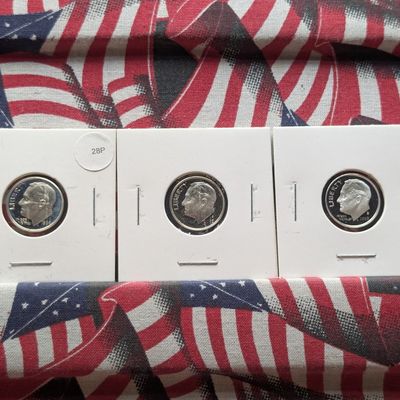 1994-S, 2003-S & 2009-S 90% Silver Proof Roosevelt Dimes