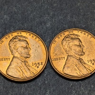 (2) 1952-D Lincoln Wheat Cents