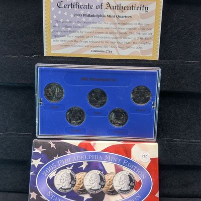 2003-P Only U.S. Mint Edition State Quarter Collection in Original Packaging w/ COA