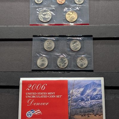 2006-D Only U.S. Mint Uncirculated Coin Set with State Quarters and Sacagawea Dollar In OGP