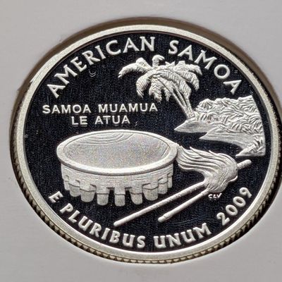 2009-S 90% Silver Territorial Proof Quarter, American Samoa (AS)