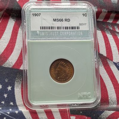 1907 Indian Head Cent NTC MS66 RD
