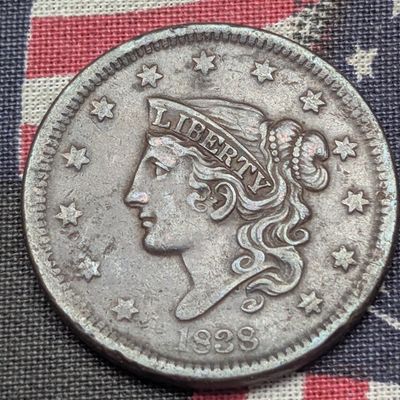 1838 Coronet Head Large Cent