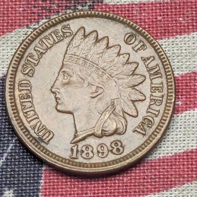 AU+ - 1898 Indian Head Cent