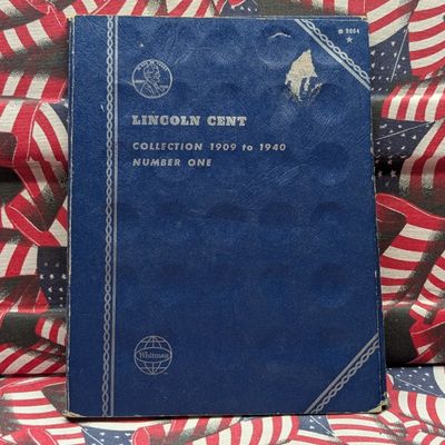 Partial Lincoln Cent Whitman Collection Folder 1910 to 1940, No Key Dates - 57 Total Coins!