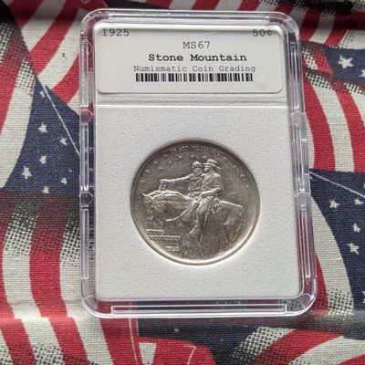 1925 Stone Mountain Commemorative 90% Silver Half Dollar - NCG Cert. MS67 - (NOT NGC)