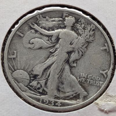 1934 Walking Liberty 90% Silver Half Dollar