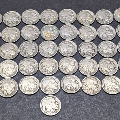 (51) Assorted Partial Date Indian Head Buffalo Nickels, No Key Dates