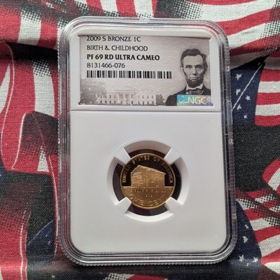2009-S PROOF Bronze Lincoln Birth & Childhood Cent - NGC PF69 RD ULTRA CAMEO
