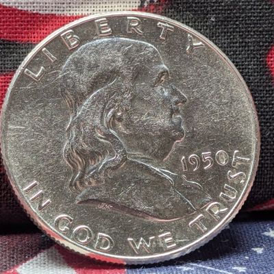 1950 Franklin 90% Silver Half Dollar