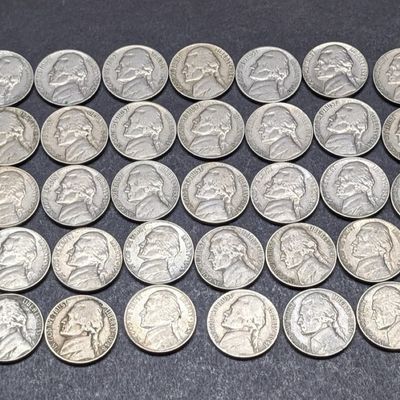 (50) Assorted Mixed Date Jefferson Nickels, No Key Dates