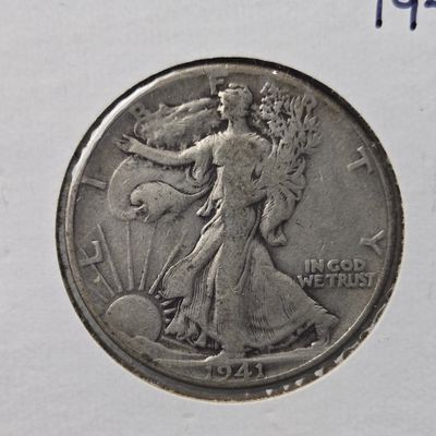 1941 Walking Liberty 90% Silver Half Dollar