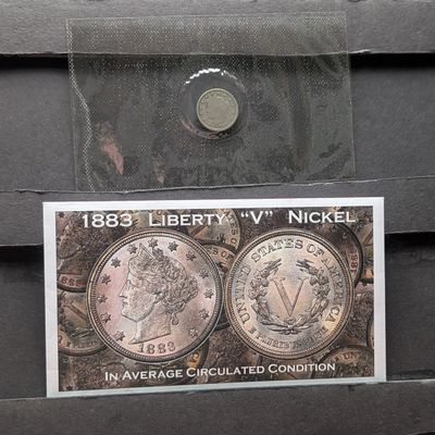 1883 No Cents Liberty "V" Nickel in Average Circulated Condition