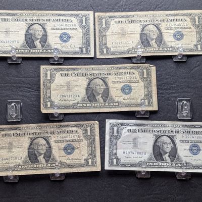 (5) 1935 & 1957 Series $1.00 Silver Certificates