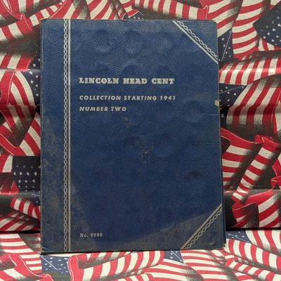 Partial Lincoln Head Cent Whitman Collection Folder Starting at 1941 - 54 Total Coins!