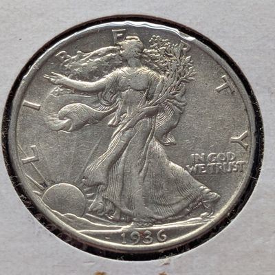 1936 Walking Liberty 90% Silver Half Dollar