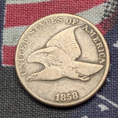 1858 Flying Eagle Cent - VG+