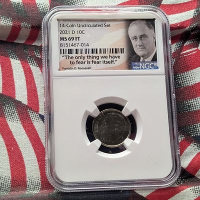 2021-D Roosevelt Dime - NGC MS69 FT