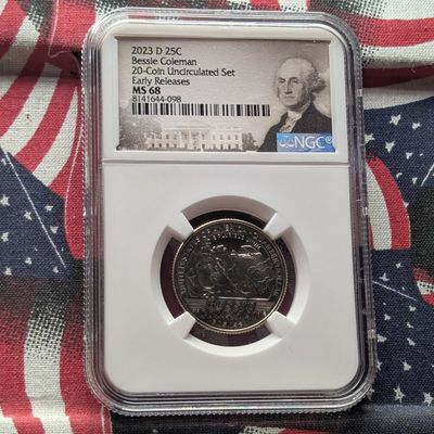 2023-D Bessie Coleman Quarter - NGC MS68  - Early Release