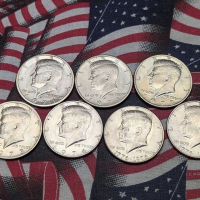 (2) 1971-D, 1972, 1973, 1974, & (2) 1976 Kennedy Half Dollars