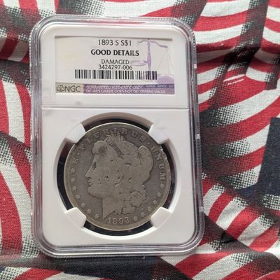 1893-S Morgan 90% Silver Dollar NGC Damaged W/ Good Details - Big Key Date Coin!!